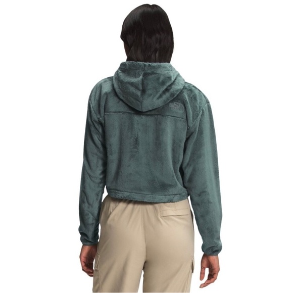 The North Face Osito Quarter Zip Cropped Hoodie Balsam Green Size XL - Picture 2 of 10